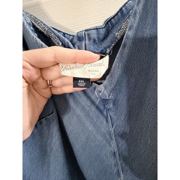 Denim jumpsuit women with straps and flared leg - 2XL - Picture 6 of 7